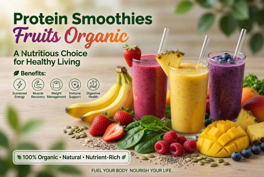 Protein Smoothies Fruits Organic
