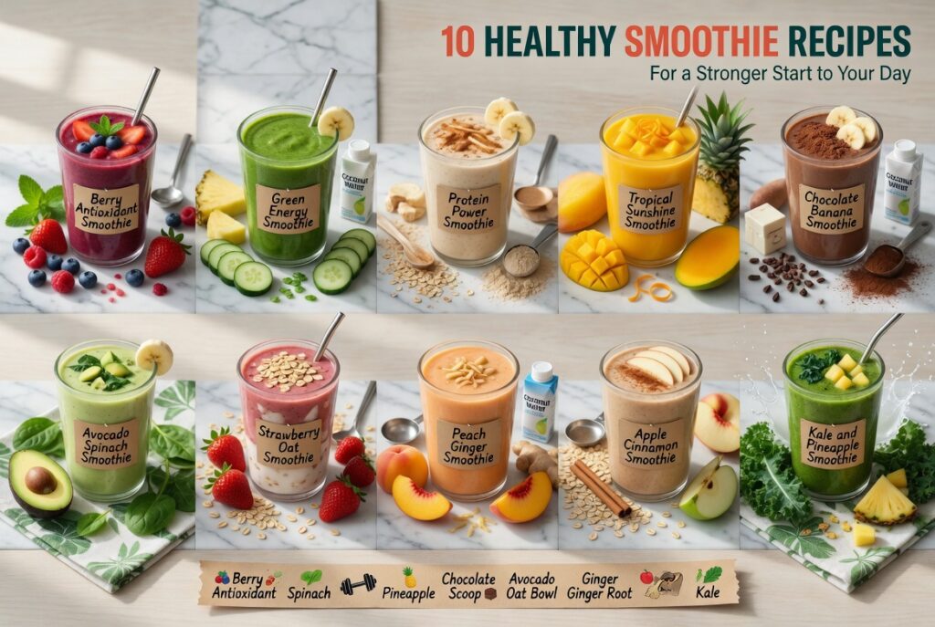 10 Healthy Smoothie Recipes for a Stronger Start to Your Day