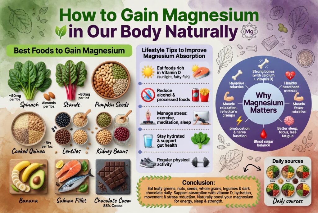 How to Gain Magnesium in Our Body Naturally